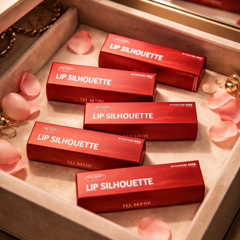 IM MEME Lip Silhouette In 002 Highteen Red in Case of 5 - Picture 2 of 5